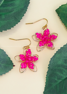 Bardot Flower Dangle Earrings