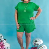 Happy Place Textured Top - Green* FINAL SALE *