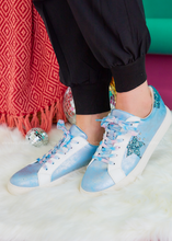 Load image into Gallery viewer, Shooting Star Sneakers by Corkys - Light Blue Metallic - FINAL SALE

