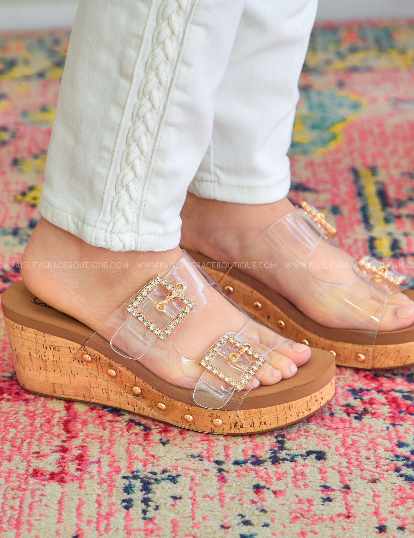 Main Squeeze Wedges by Corkys - Clear* FINAL SALE *
