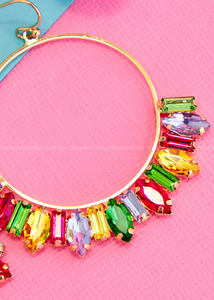 Adriana Rhinestone Circle Earrings by Pink Panache