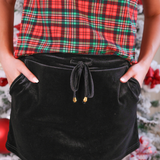 Velvet Hour Skort- Black - FINAL SALE