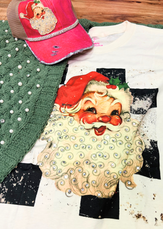 Boujee Santa 2.0 Rhinestone Tee