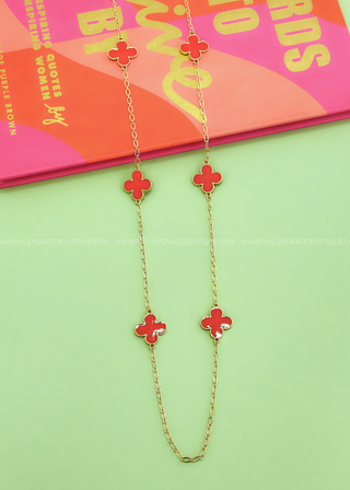 Sera Long Clover Necklace - 7 Colors