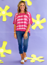 Load image into Gallery viewer, Tie-Dye Striped Top - 2 colors
