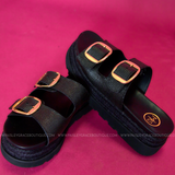 Monique Platform Sandals - Black - LAST ONES FINAL SALE