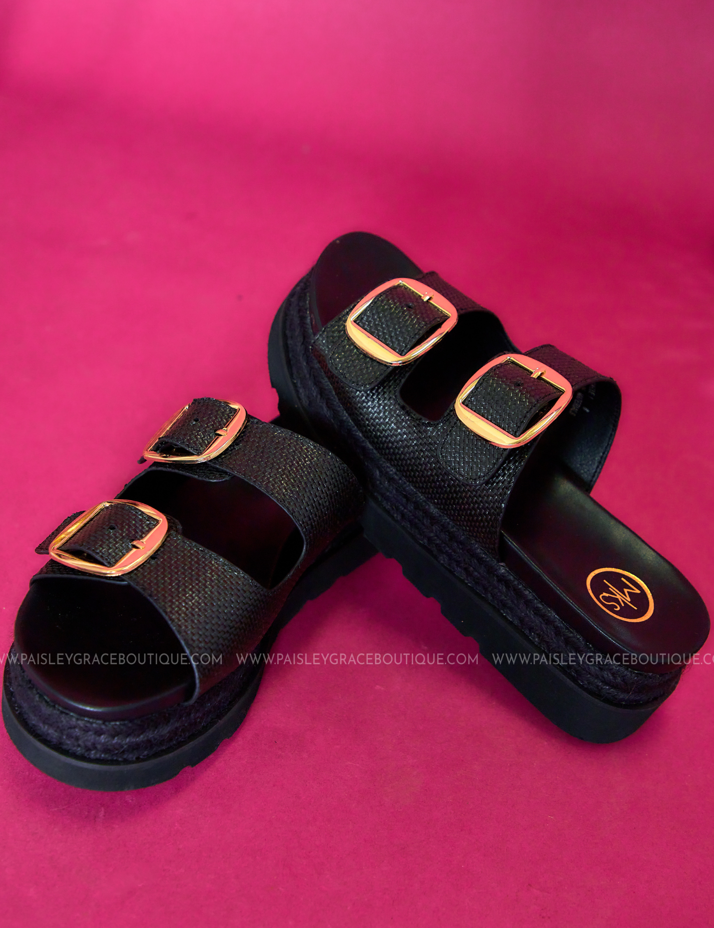 Monique Platform Sandals - Black - LAST ONES FINAL SALE