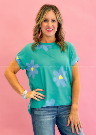 Enjoy The View Top - Turquoise* FINAL SALE *