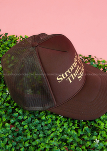 Stronger Than The Storm Trucker Hat