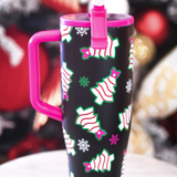 PREORDER- Bow Christmas Treat Snowflake Sleek Tumbler