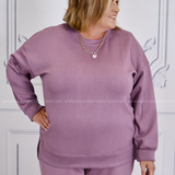 Happiness Pursuits Pullover - Dusty Lilac* FINAL SALE *