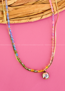 Lizette Multicolored Necklace by Pink Panache