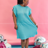 Get It Right Dress - Turquoise* FINAL SALE *