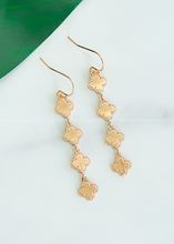 Load image into Gallery viewer, Nikita Dangle Clover Earrings- 2 Colors
