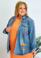 Load image into Gallery viewer, Cowgirl Charm Embroidered  Shacket by Layerz

