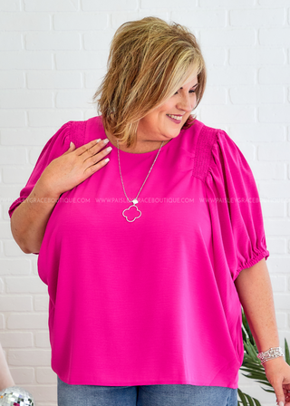 Shake It Away Top - Hot Pink - LAST ONE FINAL SALE