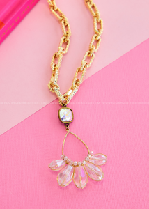 Gail Crystal Chain Necklace by Pink Panache