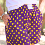 PREORDER- Easy Win Polka Dot Boxer Shorts- Purple