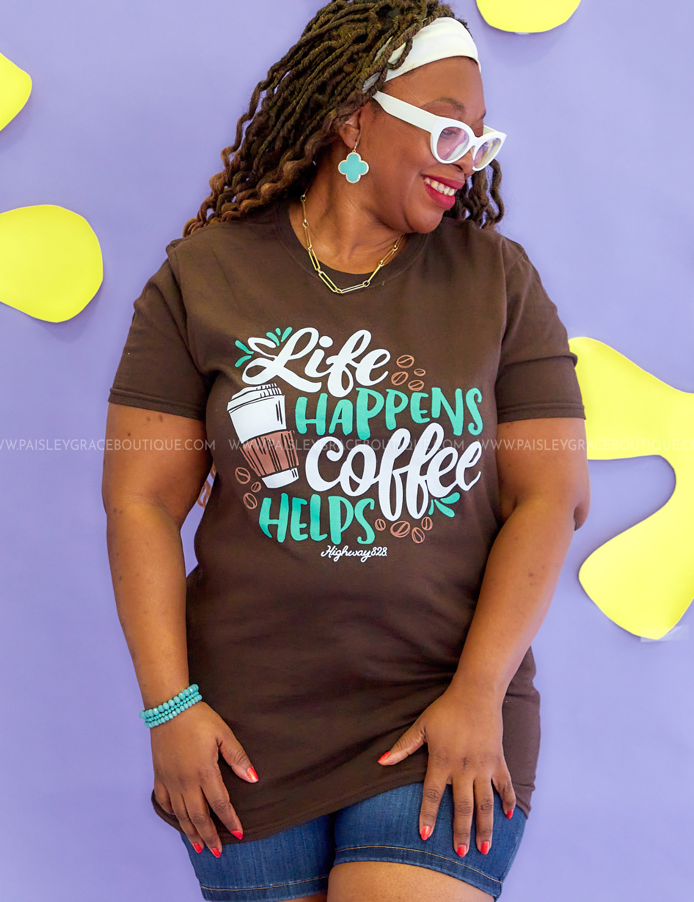Life Happens, Coffee Helps Tee* FINAL SALE *