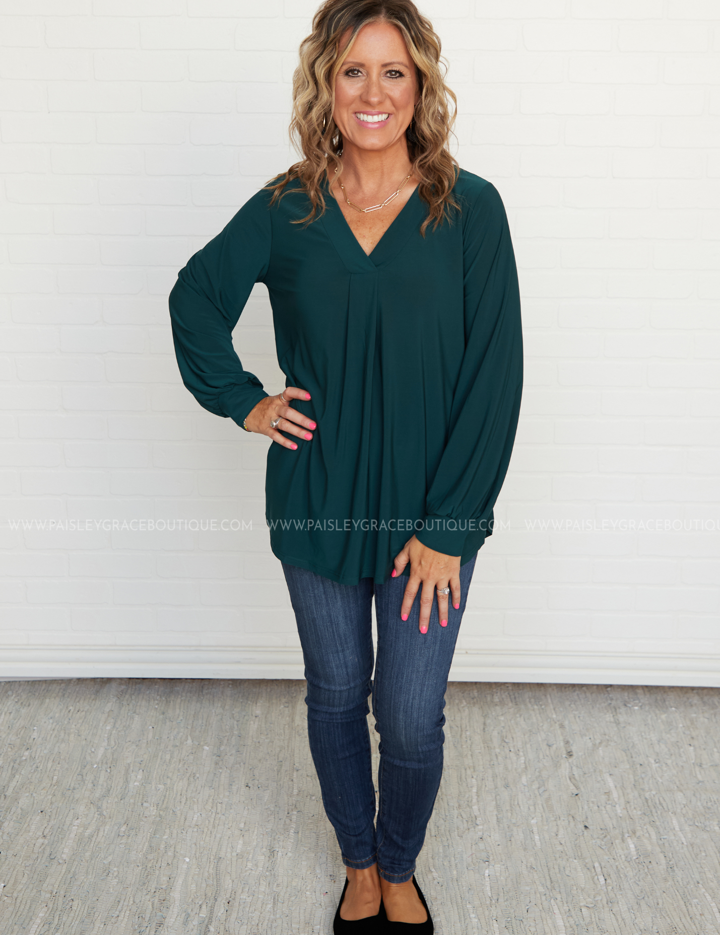 Sleek Refresh Top - Hunter Green* FINAL SALE *