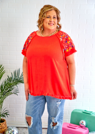 Sunny In Sao Paulo Top - Red - FINAL SALE