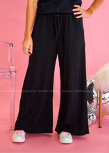 Load image into Gallery viewer, Olivia Ribbed Pants - Black
