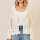 Open Light Quilt Knit Cardigan - FINAL SALE