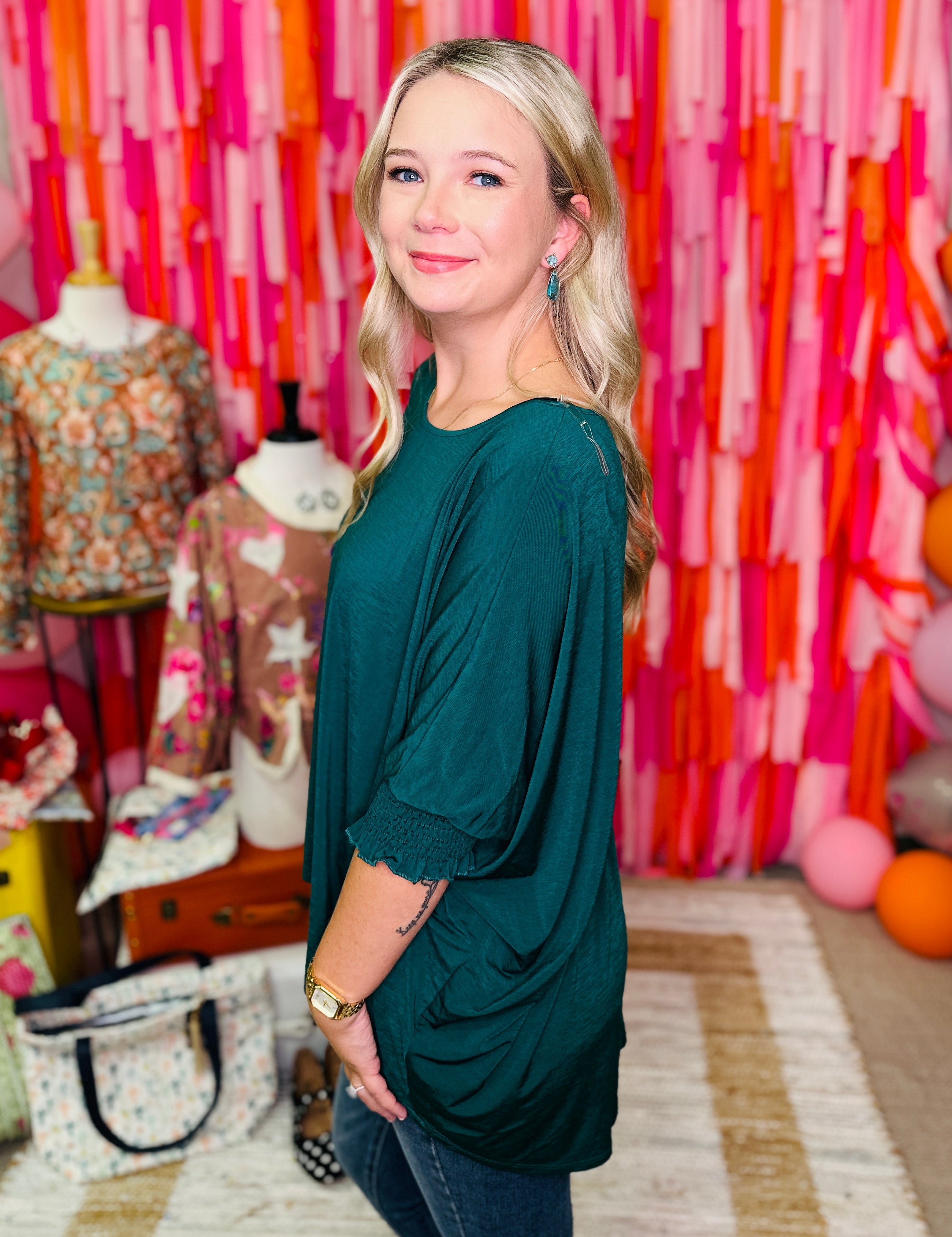 Pretty Little Detour Top - Jewel Green