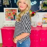 Mainstreet Muse Top In Black & White