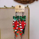 Large Layered Earrings - Electric  - PREORDER