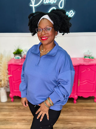 Annalise Scuba Half Zip Pullover - Marlin