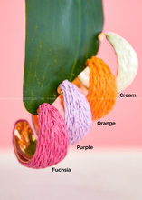 Load image into Gallery viewer, Lynn Raffia Hoop Earrings - 4 colors
