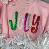 "JOLLY" Appliqued Sweatshirt - FINAL SALE
