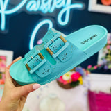 Grand Cayman Slide Sandals - Turquoise