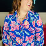 Dear Scarlett Inspire Dress - Royal Blue Floral - FINAL SALE