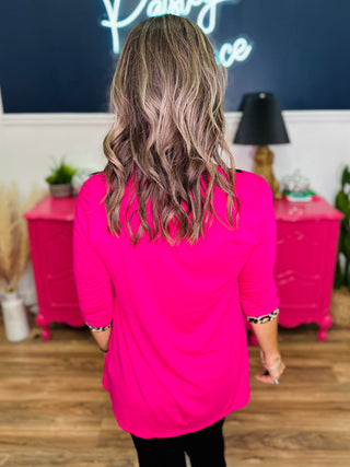 Layered V-Neck 3/4 Sleeves Top