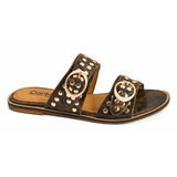 Hey Hottie Sandals - Cognac Crinkle  PREORDER