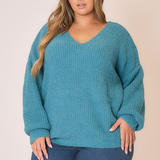 Light Knit V Neck Pullover Sweater - PREORDER