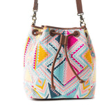 Pastel Desert Sunrise Bucket Bag In Pink