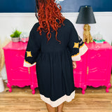 Embroidered Plunge V-Neck Mini Dress - LAST ONES FINAL SALE