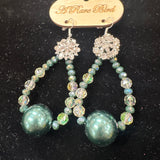 Teal Bling Earrings - PREORDER