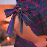 PREORDER- Evelyn Dress- Navy Plaid