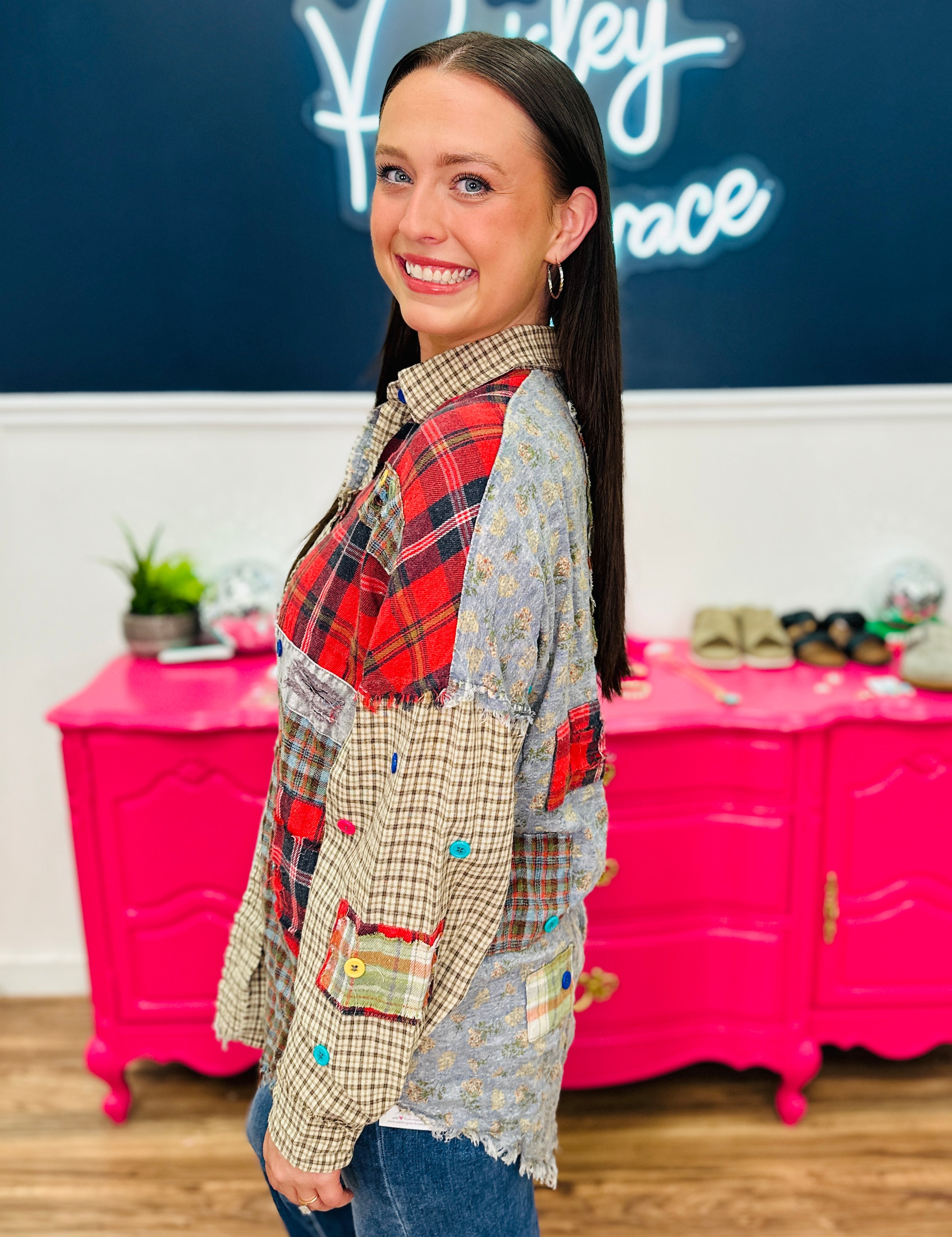 Rustic Revival Top - Red - LAST ONES FINAL SALE