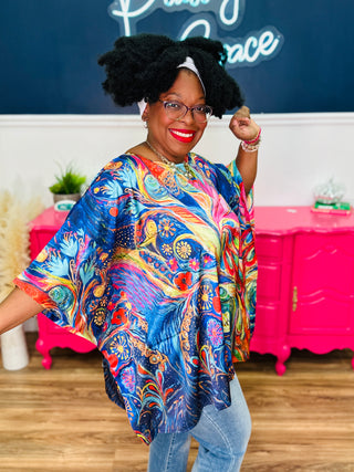 Aria Abstract Swirl Top