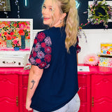 Navy Meadow Top