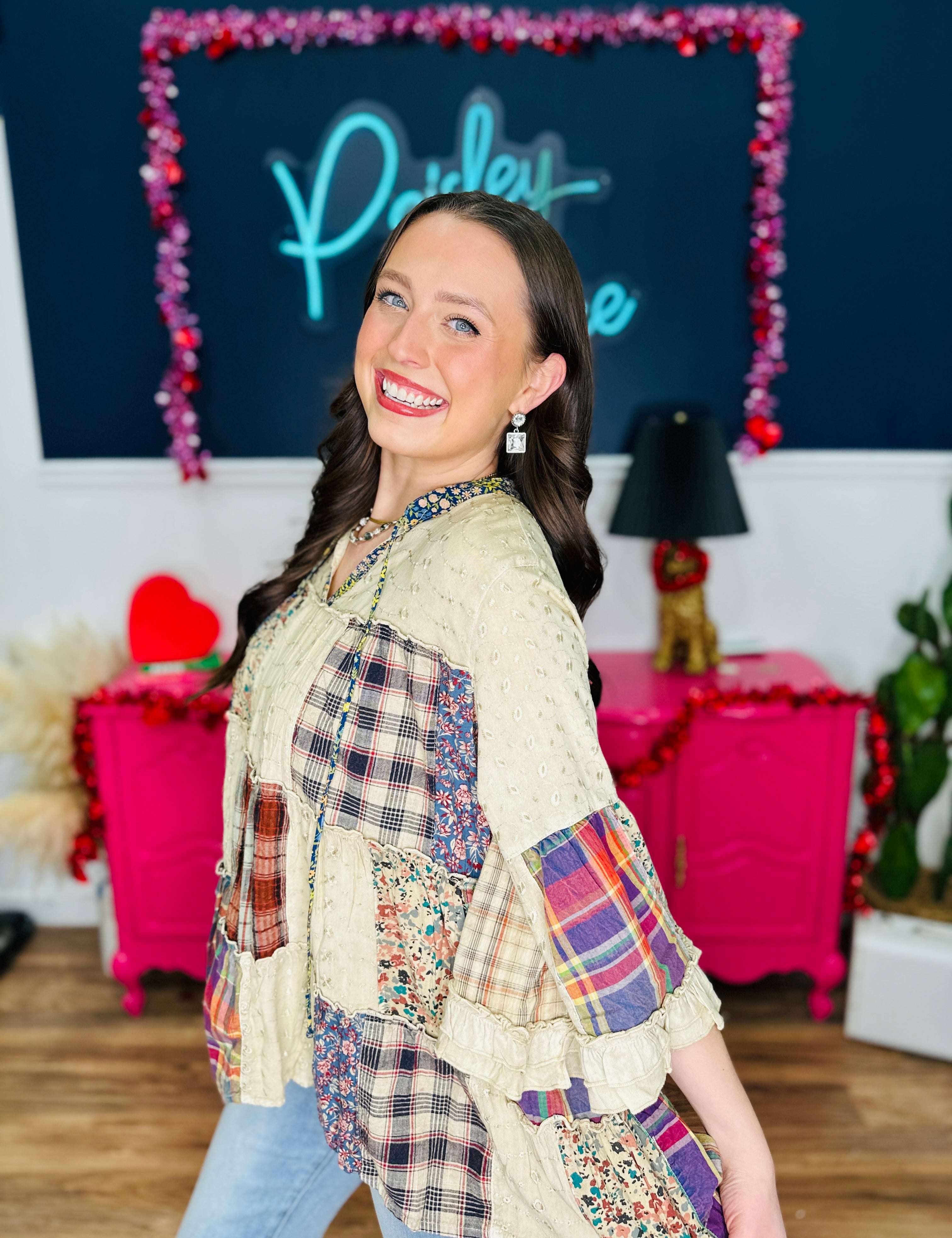 Boho Tiered Patchwork Top