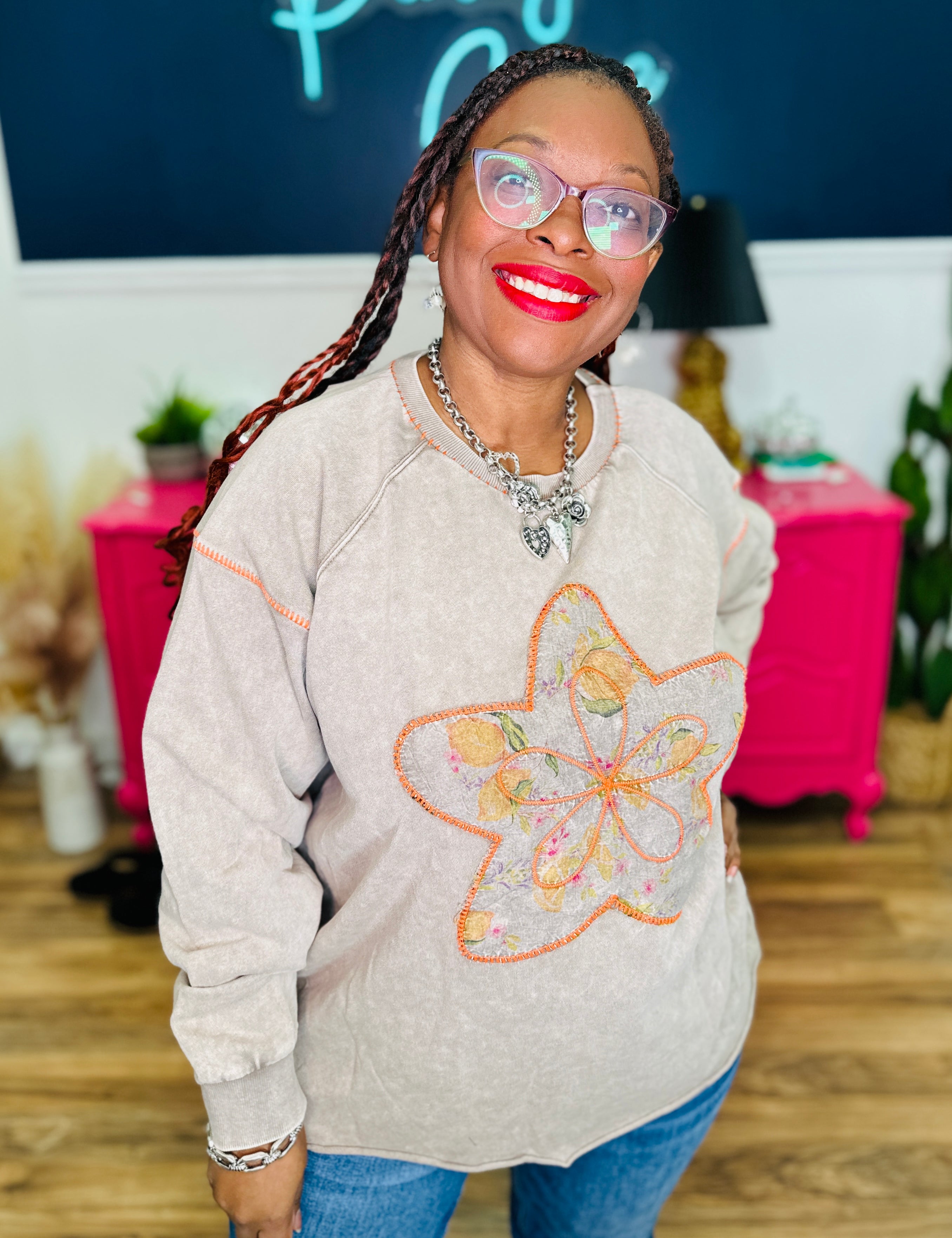 Stitched Star Sweatshirt - FINAL SALE