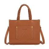 Wrangler Floral Print Braided Tote Bag - Brown