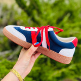 Heads Up Red White Blue Sneakers by Corkys