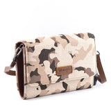 Wrangler Camo Print Canvas Clutch/Crossbody - Brown